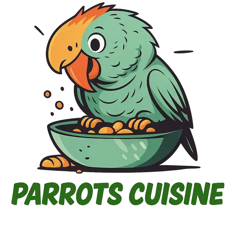 Parrots Cuisine logo showing healthy parrot representing food blog
